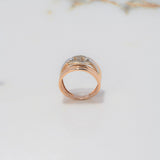 Anillo Cinturon 5.25gr / T7 / Liso Circones Blancos Dos Oros Blanco Rosa $