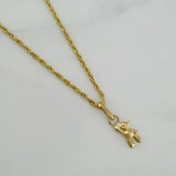 Set Cadena Lazo + Dije Oso / 1,15 gr / 45 cm Oro Amarillo 18K