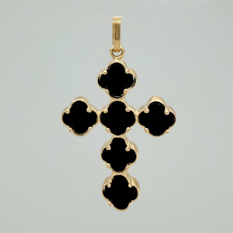 Dije Cruz Trebol 2.55gr / 3.5cm / Oro Amarillo Nac.Esp. 18K $