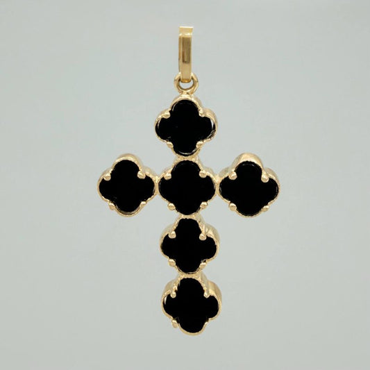 Dije Cruz Trebol 2.55gr / 3.5cm / Oro Amarillo Nac.Esp. 18K $