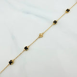 Pulso Trebol Aro Seguido 3.2 g / 21.7 cm / 4 mm Oro Amarillo 18K
