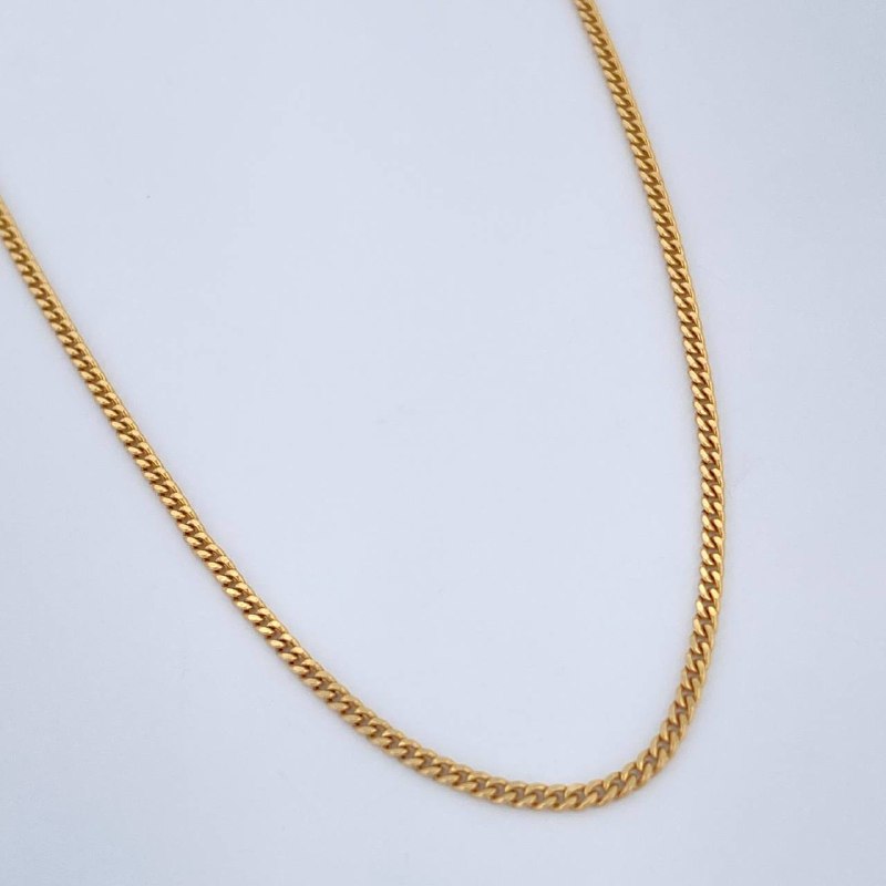 Cadena Mini Cubana 4.45gr / 60cm / +1 Oro 18K &
