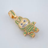 Dije Conejo Sonriente 5.95gr / 3.5cm / Dos Oros Amarillo Blanco 18K &