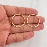 Candongas Aro Rayado 1.65 g / 2.4 cm Oro Amarillo 18K