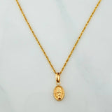 Set Cadena Lazo + Dije Virgen Del Carmen / 1,2 gr / 45 cm Oro Amarillo 18K