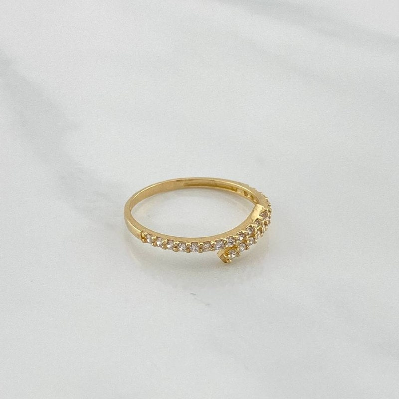 Anillo Doble Linea 1.3 g / T7 1/2 Oro Amarillo 18K