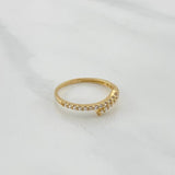Anillo Doble Linea 1.3 g / T7 1/2 Oro Amarillo 18K