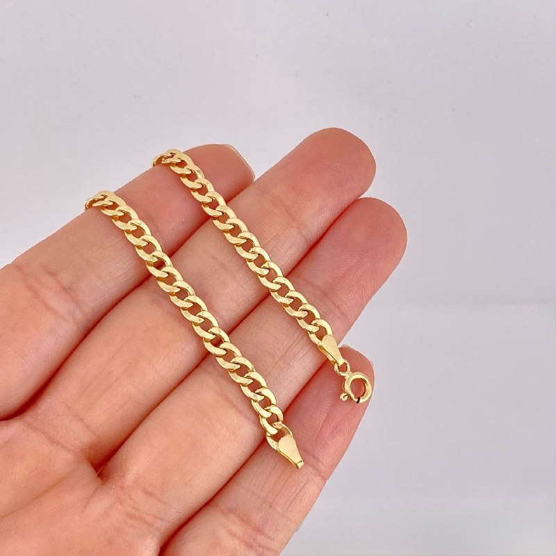 Pulso Cubano 2.6g / 19.4cm / 4.25mm Oro Amarillo 18K