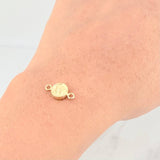 Herraje Circulo Letra W 0.45g / 1.5cm Oro Amarillo 18K