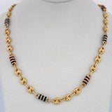 Cadena Rustica Barril Gc 12.75gr / 61.5cm / Tres Oros 18K &