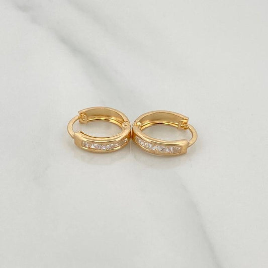 Candongas Carril 0.85 g / 1 cm Oro Amarillo 18K