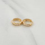 Candongas Carril 0.85 g / 1 cm Oro Amarillo 18K