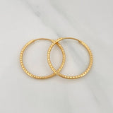Candongas Aro Rayado 1.65 g / 2.4 cm Oro Amarillo 18K