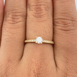 Anillo Solitario Churumbela 1.5gr / T6 / 2.3cm / Oro Amarillo 18K $