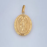 Dije Virgen Milagrosa 1.6gr / 3.2cm / Oro Amarillo 18K &