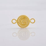 Herraje Circulo Letra G 0.4g / 1.5cm Oro Amarillo 18K