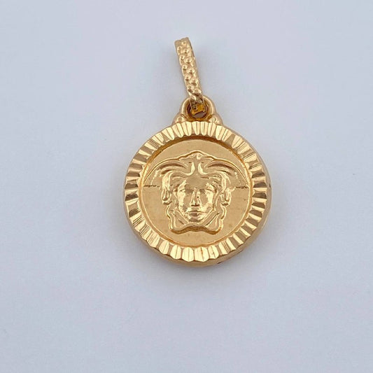 Dije Medalla Medusa 1gr / 2cm / Oro Amarillo 18K &