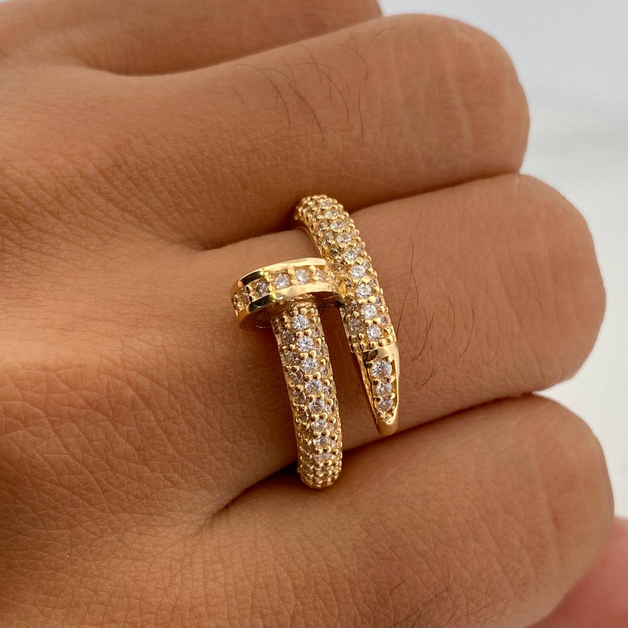 Anillo Clavo 5.35gr / T7 3/4  / Oro Amarillo 18K &