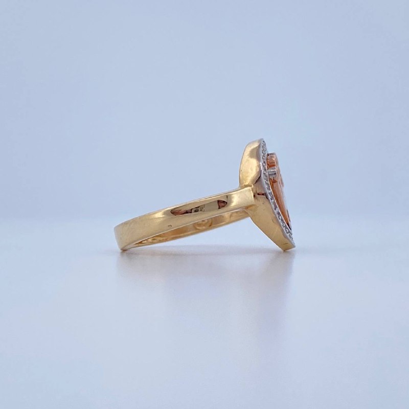 Anillo Corona Rx 3.05gr / T7 / Tres Oros 18K &