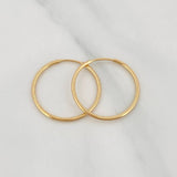 Candongas Aro Liso 1 g / 2 cm Oro Amarillo 18K