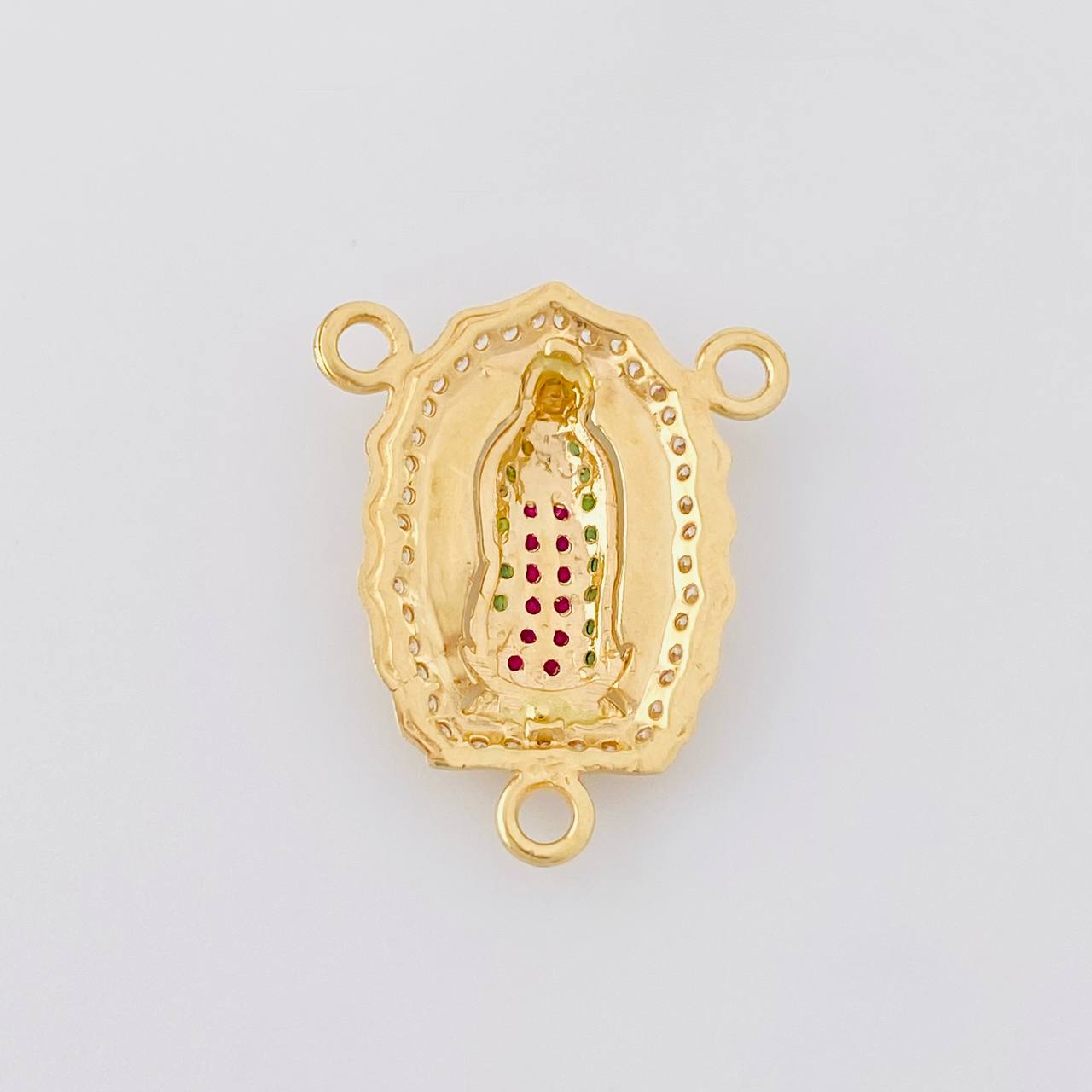 Herraje Crucero Virgen de Guadalupe 2.5g / 1.9cm Oro Amarillo 18K