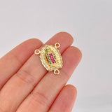 Herraje Crucero Virgen de Guadalupe 2.5g / 1.9cm Oro Amarillo 18K
