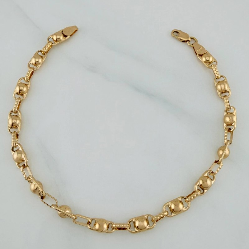 Pulso Rustico Burbujas 5.1 g / 20.5 cm / 4.45 mm Oro Amarillo 18K