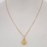 Set Cadena y Dije Veneciana + San Benito 1.4gr / Oro Amarillo 18K (Oferta) $