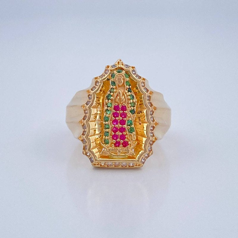 Anillo Virgen Guadalupe 7.25gr / T6 1/4 / Oro Amarillo 18K $