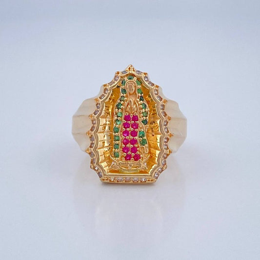 Anillo Virgen Guadalupe 7.25gr / T6 1/4 / Oro Amarillo 18K $