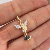Dije San Miguel Arcangel 1.65 g / 2.7 cm Tres Oros 18K
