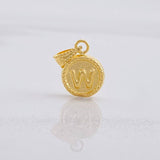 Dije Circulo Letra W 0.45g / 1.5cm Oro Amarillo 18K