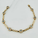 Pulso Tennis Halo 10 g / 18 cm Oro Amarillo 18K