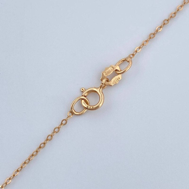 Set Cadena y Dije Aro Seguido + Cruz Cristo 1.35gr / Oro Amarillo 18K (Oferta) $