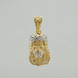 Dije Rostro Cristo 3.55 g / 2.8 cm Dos Oros Amarillo Blanco 18K