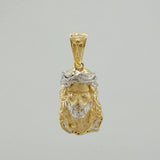 Dije Rostro Cristo 3.55 g / 2.8 cm Dos Oros Amarillo Blanco 18K