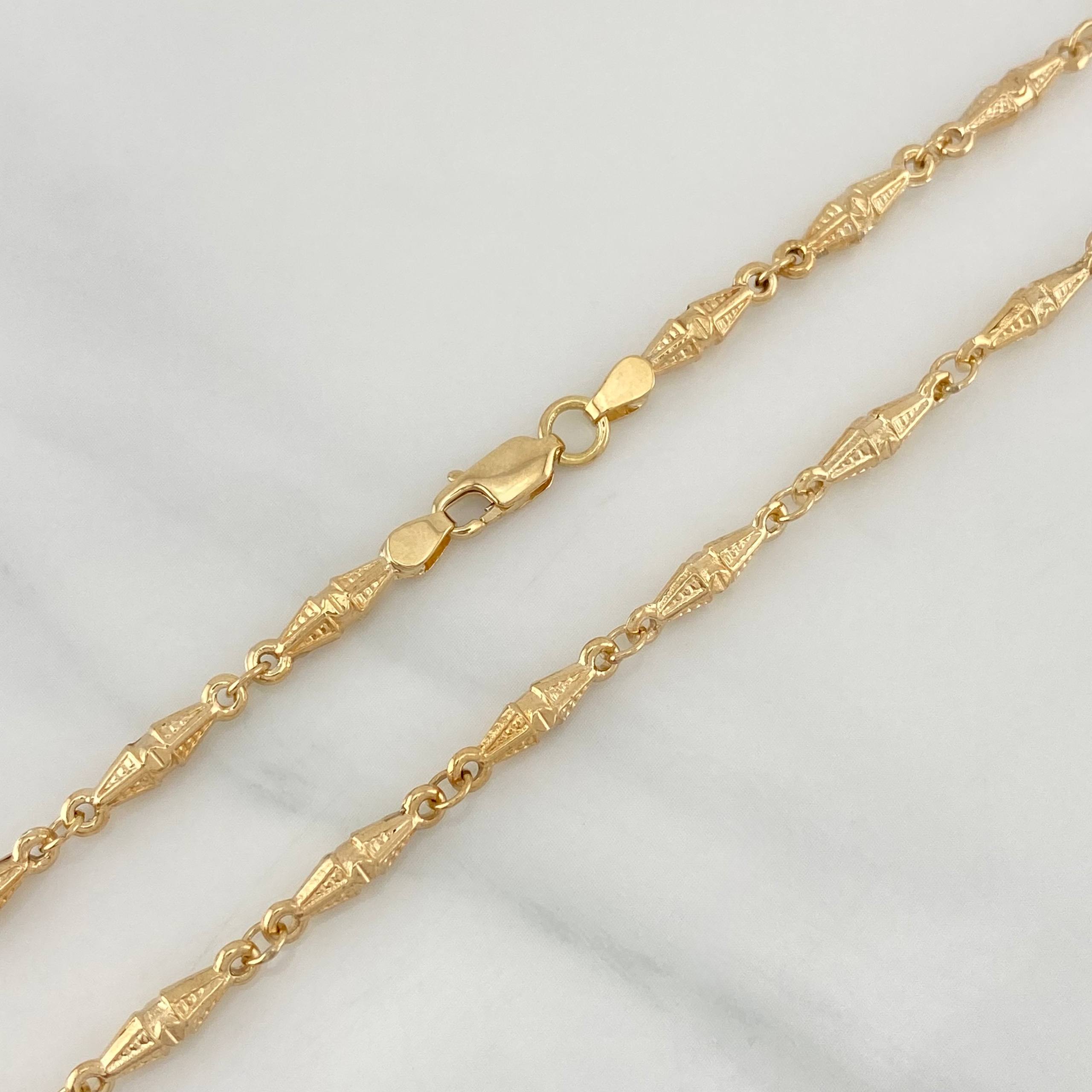 Cadena Rustica Dubai 9.7 g / 51.5 cm / 3 mm Oro Amarillo 18K