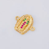 Herraje Virgen de Guadalupe 1.15g / 1.5cm Oro Amarillo 18K