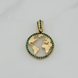 Dije Silueta Tierra 2.1 g / 2.5 cm Oro Amarillo 18K