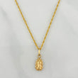 Set Cadena Lazo + Dije Virgen De Guadalupe / 1,25 gr / 50.5 cm Oro Amarillo 18K
