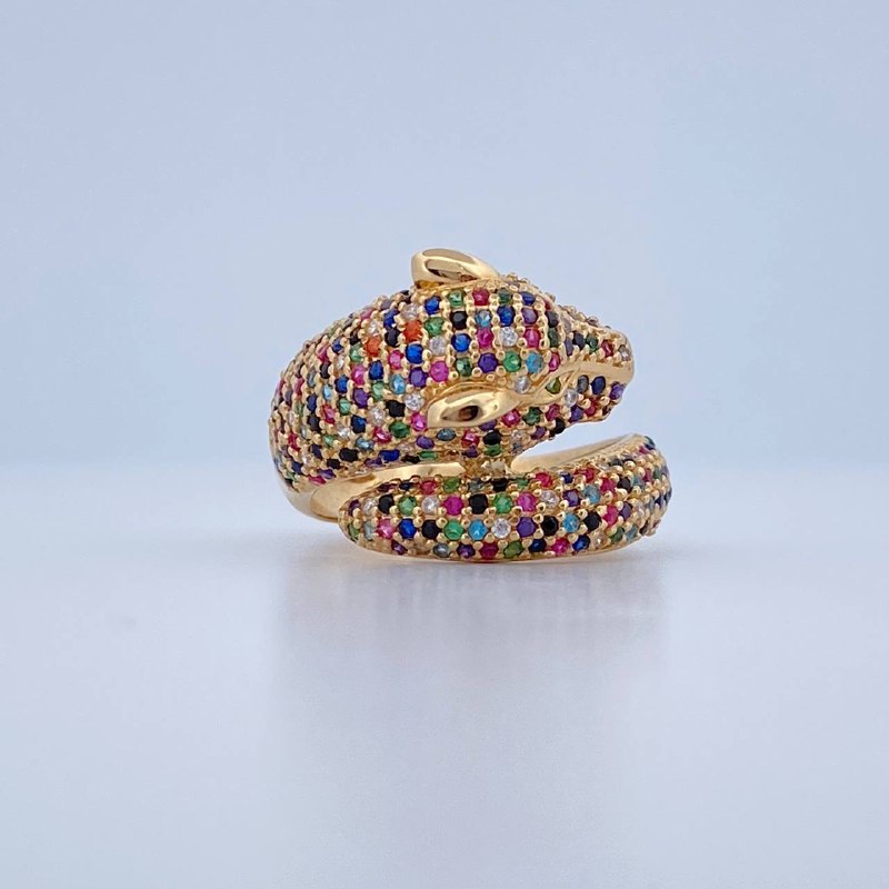Anillo Pantera 7gr / T8 / Oro Amarillo 18K &
