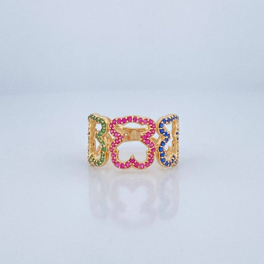 Anillo Osos Silueta 3.7gr / T7 / Oro Amarillo 18K $