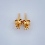 Topos Cuatro Garras Diamante 1.15gr / Oro Amarillo 18K %