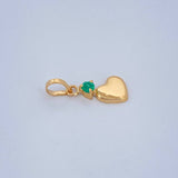 Dije Figura Corazon Plano 0.35gr / 1.5cm / Oro Amarillo 18K $