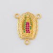 Herraje Crucero Virgen de Guadalupe 2.5g / 1.9cm Oro Amarillo 18K