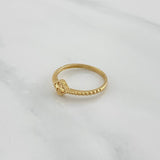 Anillo Trebol 1.6 g / T6 3/4 Oro Amarillo 18K