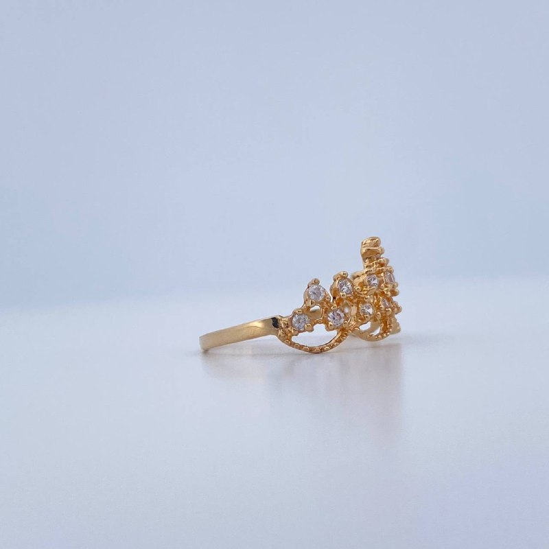 Anillo Corona Puntos 1.85gr / T6 / Oro Amarillo 18K &