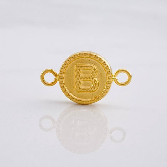 Herraje Circulo Letra B 0.6g / 1.7cm Oro Amarillo 18K