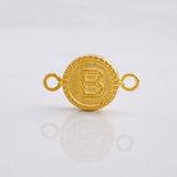 Herraje Circulo Letra B 0.6g / 1.7cm Oro Amarillo 18K