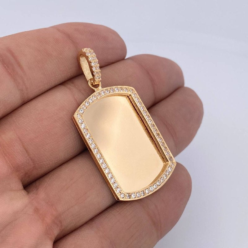Dije Placa 10.45gr / 4.8cm / Oro 18K $